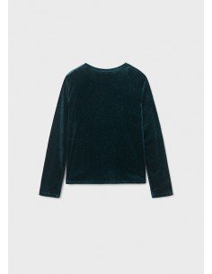 Tricou maneca lunga catifea pentru fata 2