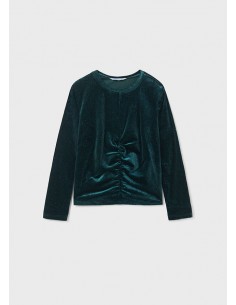 Tricou maneca lunga catifea pentru fata