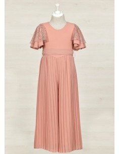 Salopeta roz cu pliuri 2