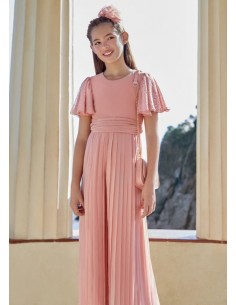 Salopeta roz cu pliuri