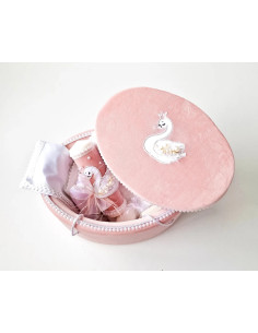 Cufar oval cu lumanare-lebada