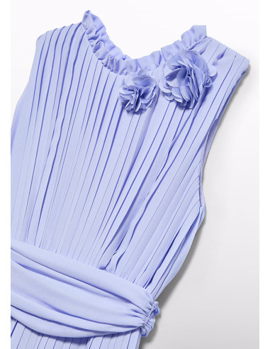 SALOPETA LUNGA CREP PLIURI FETITA