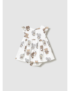 Rochie cu chiloeti imprimat nou-nascut 2