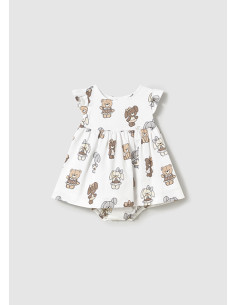 Rochie cu chiloeti imprimat nou-nascut