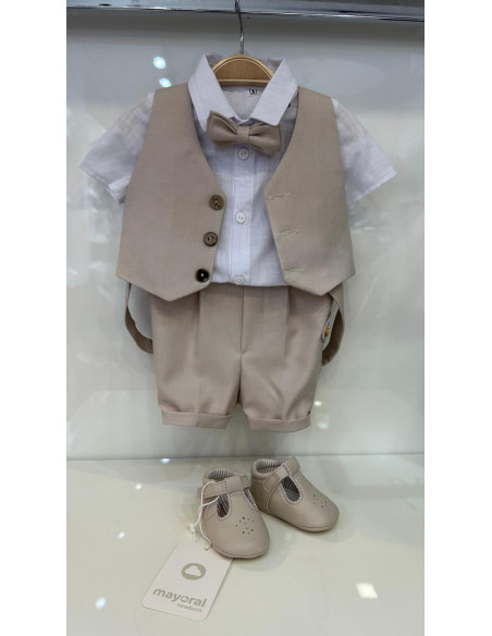Costum botez beige
