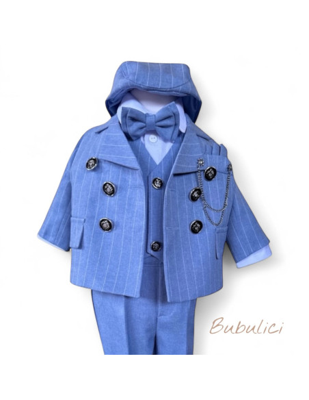 Costum botez cu sacou si vesta