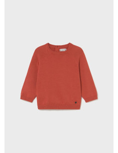 Pulover basic caramiziu bebe