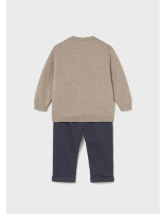 Set pantaloni si pulover animal bebe 2