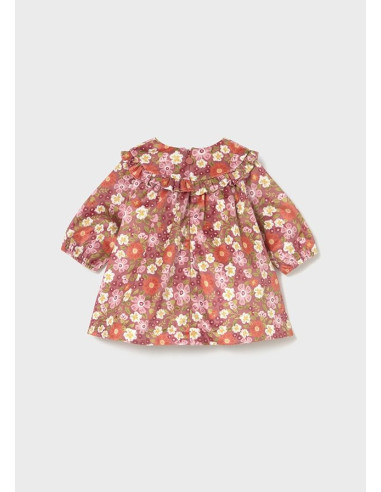 Rochie catifea cu imprimeu nou-nascut