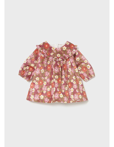 Rochie catifea cu imprimeu nou-nascut