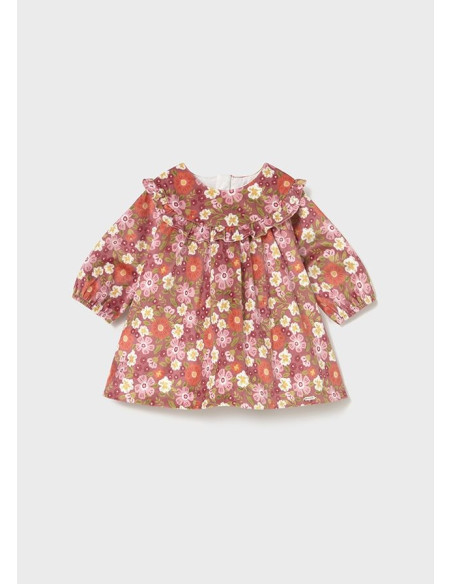 Rochie catifea cu imprimeu nou-nascut