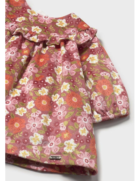Rochie catifea cu imprimeu nou-nascut