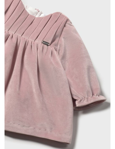 Rochie catifea nou-nascut Petal