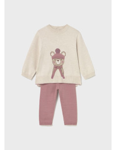 Set pantaloni cu pulover bebe 2