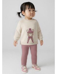 Set pantaloni cu pulover bebe