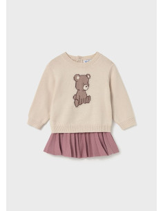 Set fusta pliuri si pulover bebe 2