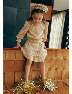 Set fusta pliuri sclipici fetita