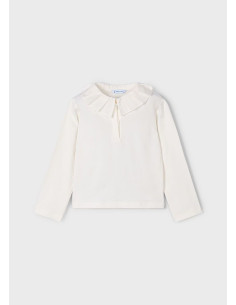 Polo guler decorat basic fetita