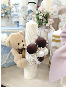 Lumanare botez cu urs