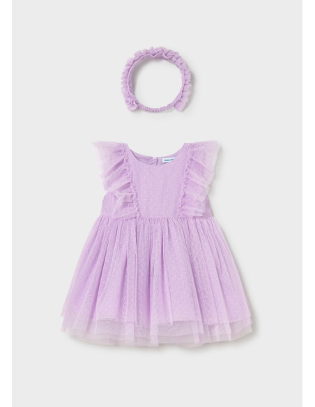 Rochie din tul cu bentita bebe