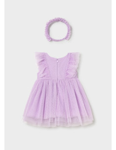 Rochie din tul cu bentita bebe 2