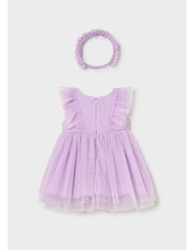 Rochie din tul cu bentita bebe