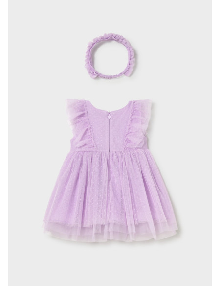 Rochie din tul cu bentita bebe