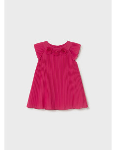 Rochie plisata cu flori bebe