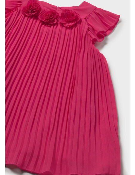 Rochie plisata cu flori bebe