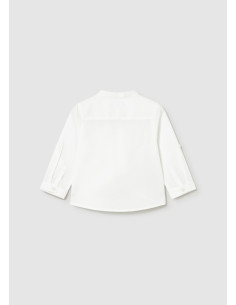 Camasa maneca lunga din in cu guler bebe 2