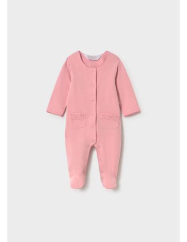 Set salopete nou-nascut rose.