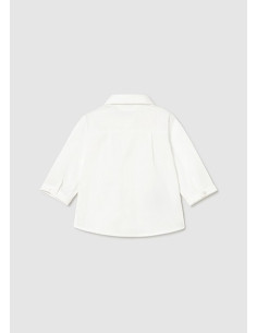 Camasa maneca lunga cu papion bleo nou-nascut 2