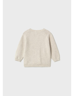 Jacheta tip cardigan nou-nascut taupe 2