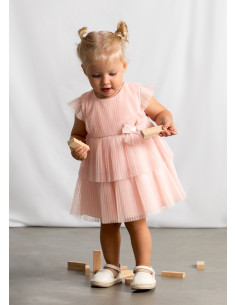 Rochie din tul plisat bebe