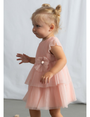 Rochie din tul plisat bebe