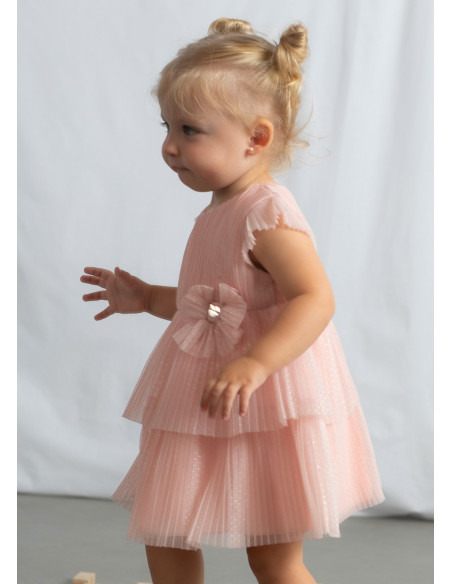 Rochie din tul plisat bebe