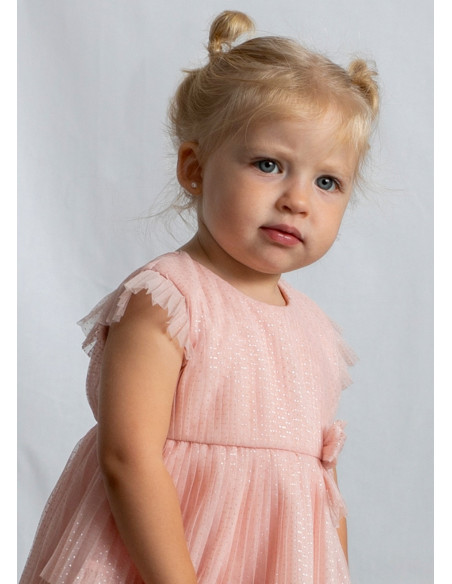 Rochie din tul plisat bebe