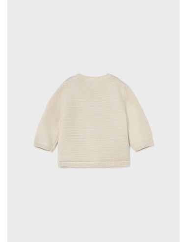 Jacheta tip cardigan nou-nascut taupe