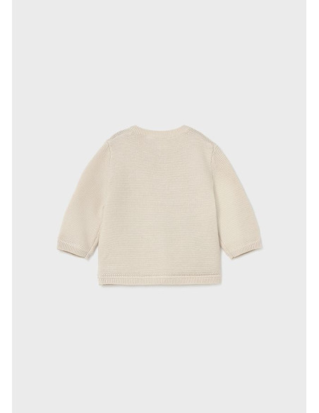 Jacheta tip cardigan nou-nascut taupe
