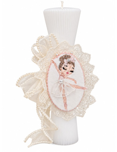 Set Cufar si Lumanare pentru Botez- Balerina