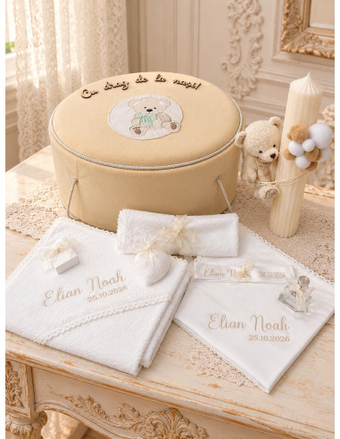 Set cufar si lumanare personalizat Elian