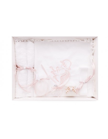 Trusou de botez Quick Box înger roz