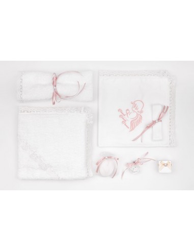 Trusou de botez Quick Box înger roz