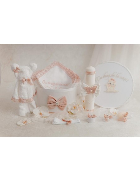 Trusou botez white & rose