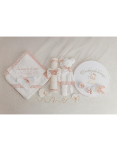 Trusou botez white & rose