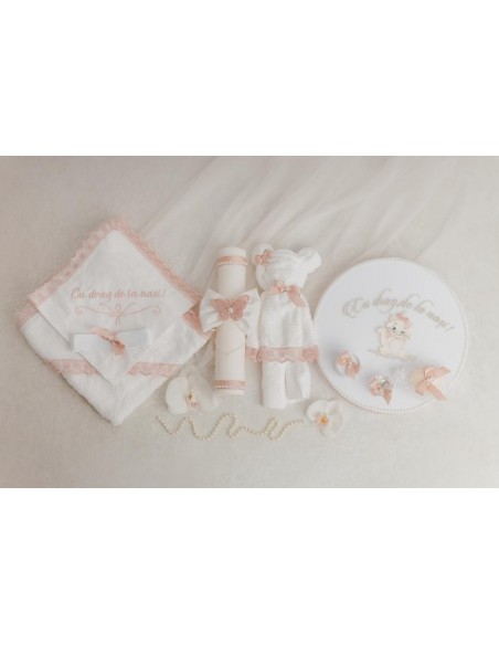Trusou botez white & rose