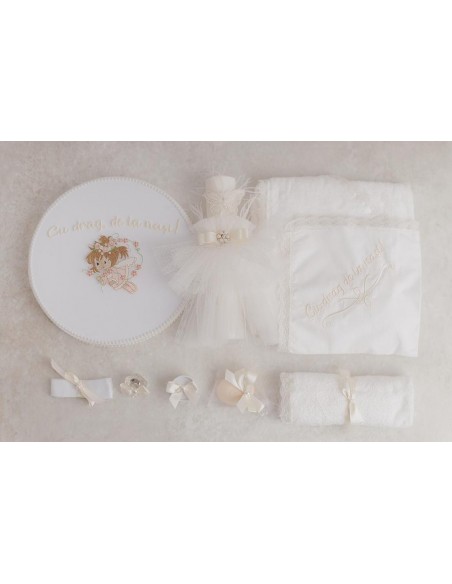 Trusou botez elegant white