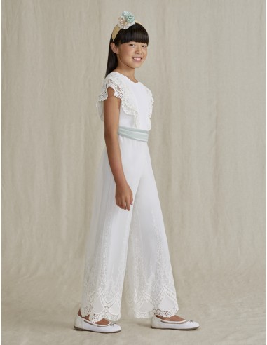 SALOPETA LUNGA TUL BRODAT FETITA