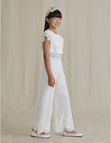 SALOPETA LUNGA TUL BRODAT FETITA