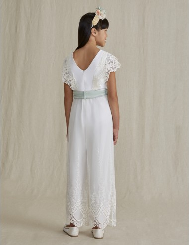 SALOPETA LUNGA TUL BRODAT FETITA